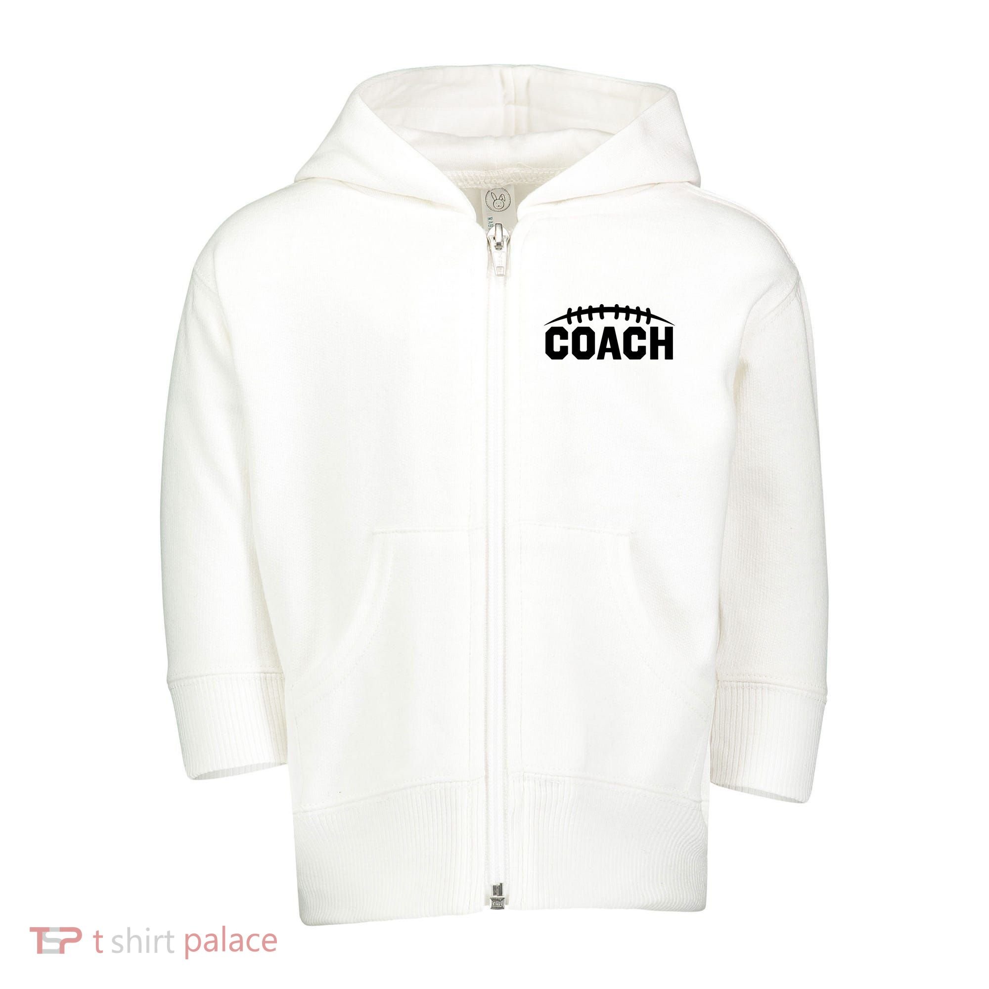 Football Coach Toddler Zip Fleece Hoodie