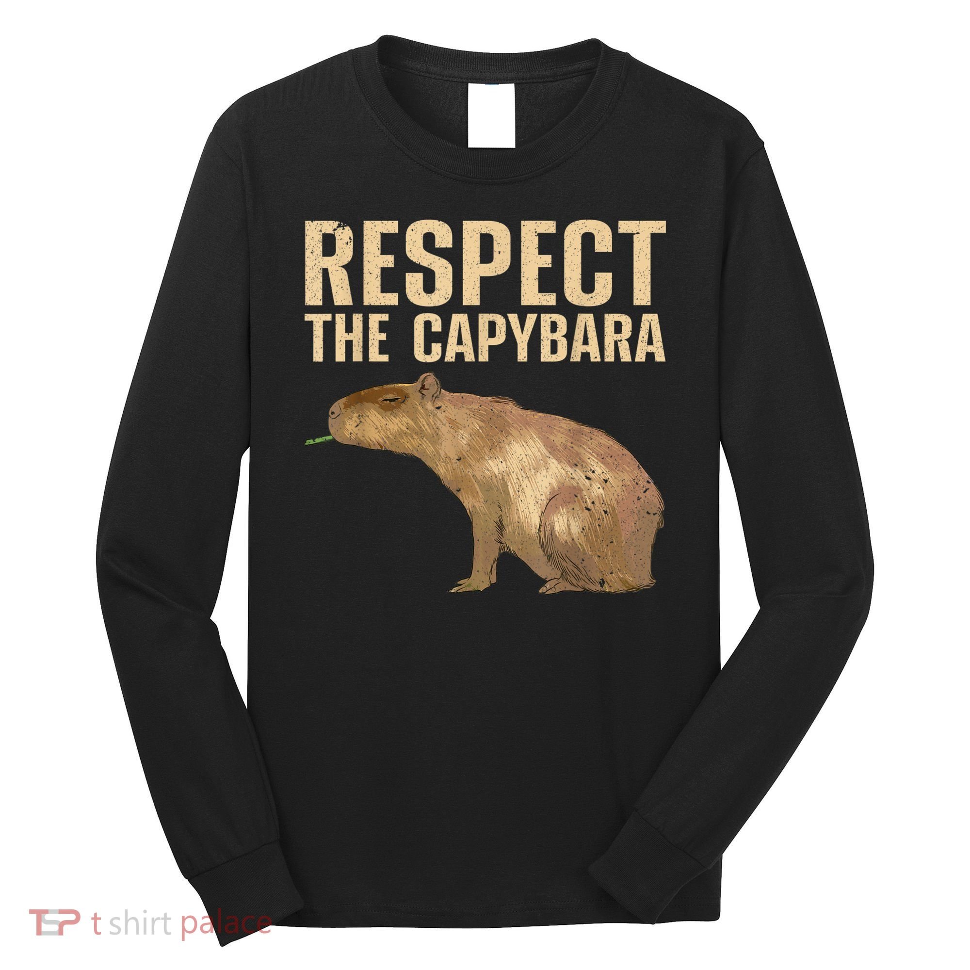Funny Capybara For Women Cavy Rodent Capybara Lover Long Sleeve Shirt