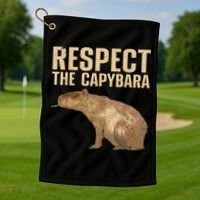 Funny Capybara For Women Cavy Rodent Capybara Lover Golf Towel thumb 1