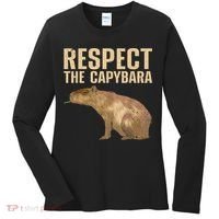 Funny Capybara For Women Cavy Rodent Capybara Lover Women's Long Sleeve Shirt thumb 0
