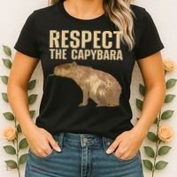 Funny Capybara For Women Cavy Rodent Capybara Lover Women's T-Shirt thumb 2
