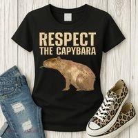 Funny Capybara For Women Cavy Rodent Capybara Lover Women's T-Shirt thumb 3