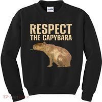 Funny Capybara For Women Cavy Rodent Capybara Lover Kids Sweatshirt thumb 0