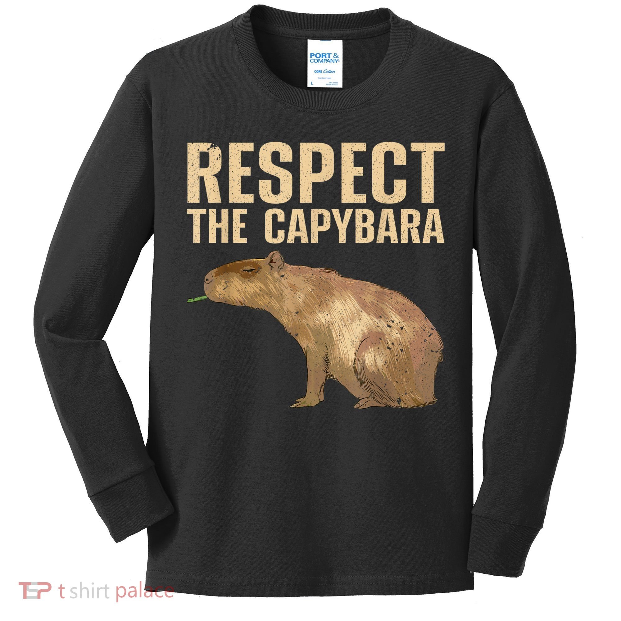 Funny Capybara For Women Cavy Rodent Capybara Lover Kids Long Sleeve Shirt