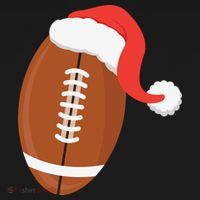 Football Christmas Funny Santa Hat Xmas Sports Holiday Women's Hoodie thumb 2