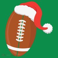 Football Christmas Funny Santa Hat Xmas Sports Holiday T-Shirt thumb 7