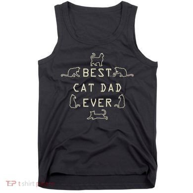 Feline Cat Father Kitty Dad Fathers Day Meow Tank Top
