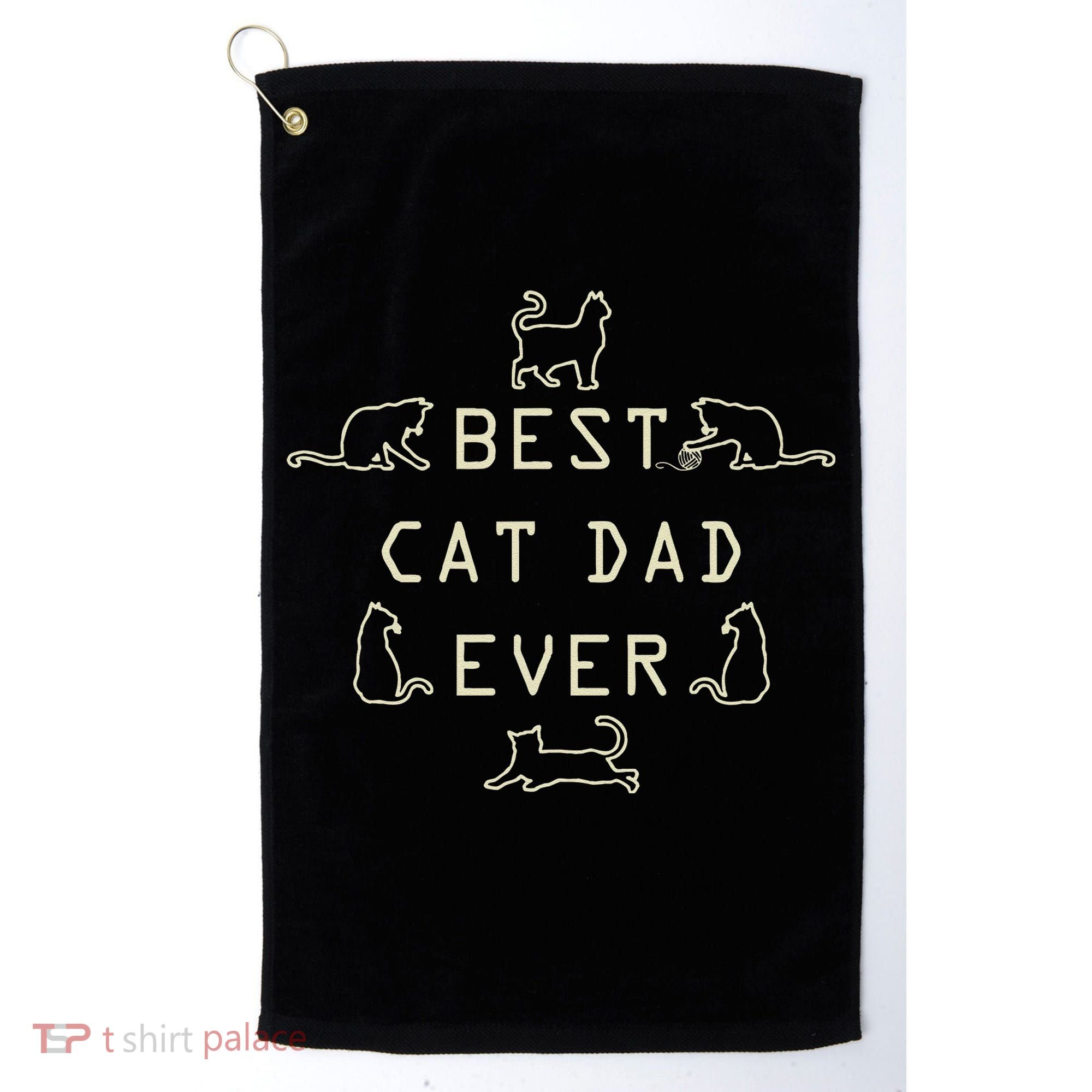 Feline Cat Father Kitty Dad Fathers Day Meow Golf Towel