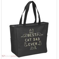 Feline Cat Father Kitty Dad Fathers Day Meow Tote Bag thumb 2