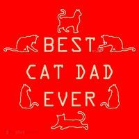 Feline Cat Father Kitty Dad Fathers Day Meow Santa Hat thumb 1