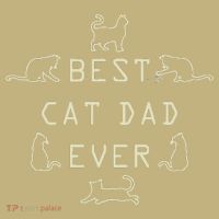 Feline Cat Father Kitty Dad Fathers Day Meow Button thumb 1