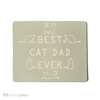 Feline Cat Father Kitty Dad Fathers Day Meow Mousepad