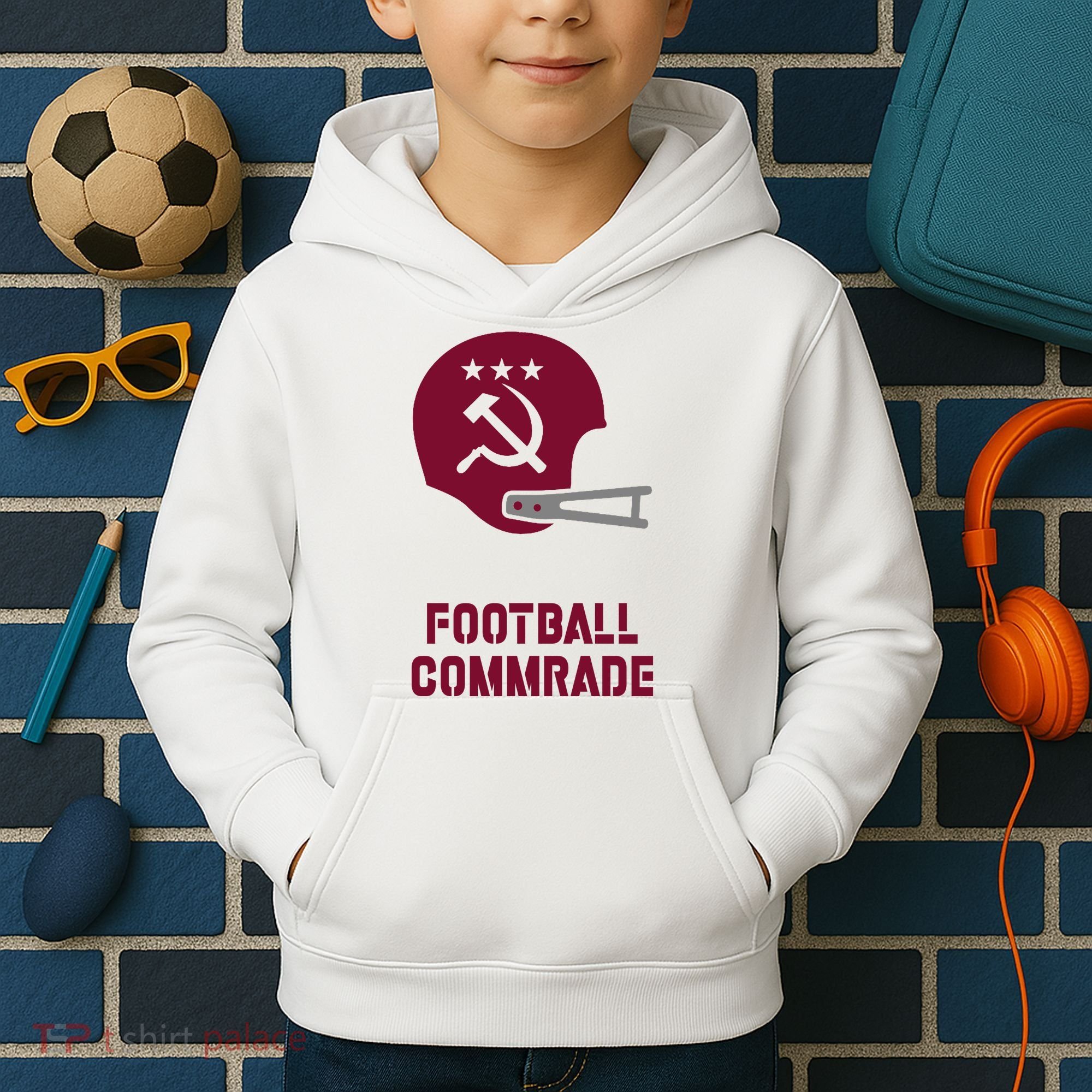 Football Commrade Kids Hoodie
