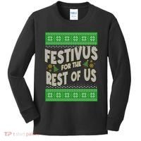 Funny Christmas Festivus For The Rest Of Us Kids Long Sleeve Shirt thumb 0