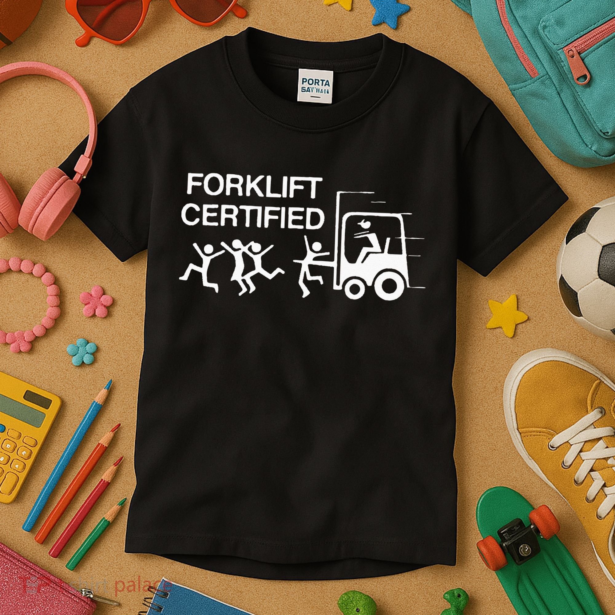 Forklift Certified Kids T-Shirt