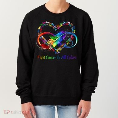 Fight Cancer Feather Ribbons Cool Gift Women's Sweatshirt