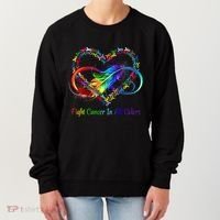 Fight Cancer Feather Ribbons Cool Gift Women's Sweatshirt thumb 0