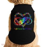 Fight Cancer Feather Ribbons Cool Gift Doggie Tank thumb 0