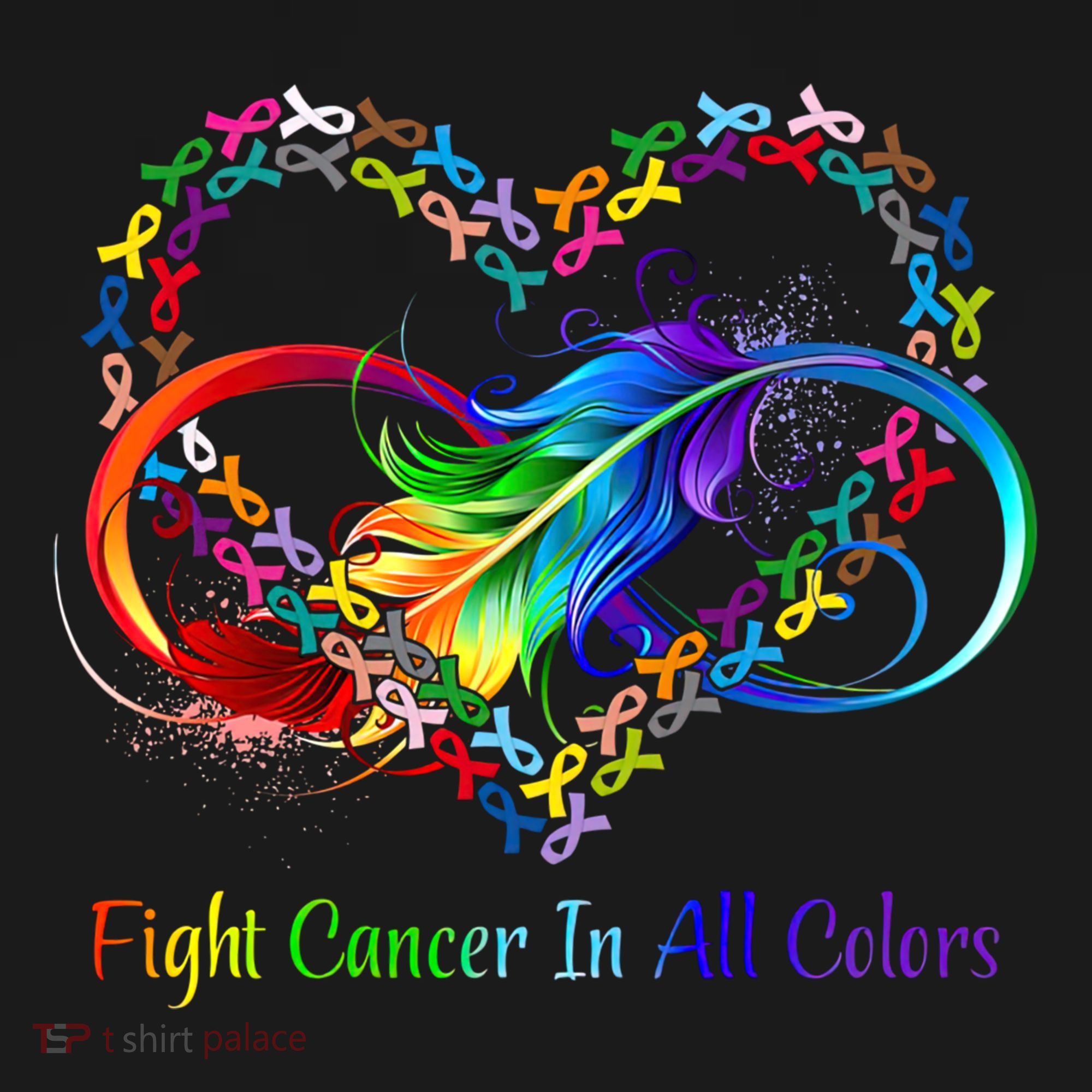 Fight Cancer Feather Ribbons Cool Gift Backpack
