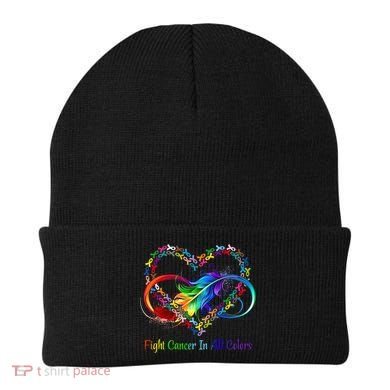 Fight Cancer Feather Ribbons Cool Gift Beanie