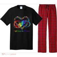 Fight Cancer Feather Ribbons Cool Gift Pajama Set thumb 0