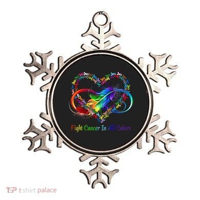 Fight Cancer Feather Ribbons Cool Gift Ornament
