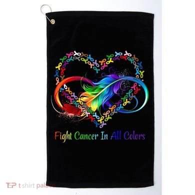 Fight Cancer Feather Ribbons Cool Gift Golf Towel