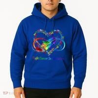 Fight Cancer Feather Ribbons Cool Gift Hoodie thumb 2
