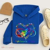 Fight Cancer Feather Ribbons Cool Gift Hoodie thumb 4