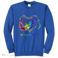 Fight Cancer Feather Ribbons Cool Gift Sweatshirt thumb 0