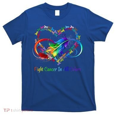 Fight Cancer Feather Ribbons Cool Gift T-Shirt