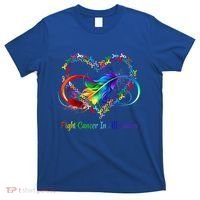 Fight Cancer Feather Ribbons Cool Gift T-Shirt thumb 0