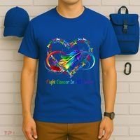 Fight Cancer Feather Ribbons Cool Gift T-Shirt thumb 6
