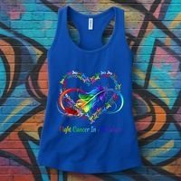 Fight Cancer Feather Ribbons Cool Gift Women's Tank Top thumb 3