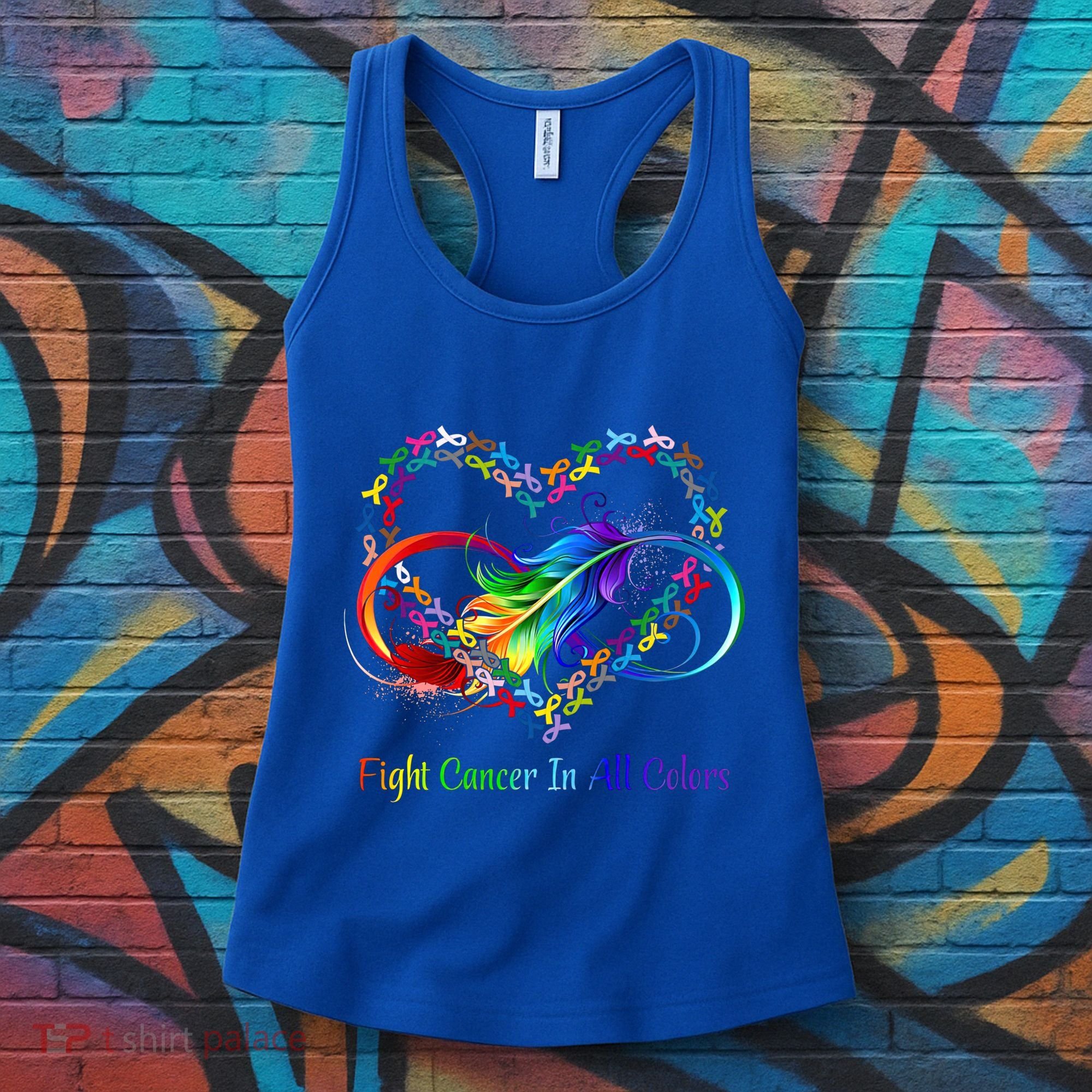 Fight Cancer Feather Ribbons Cool Gift Women's Tank Top