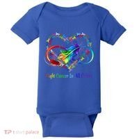Fight Cancer Feather Ribbons Cool Gift Baby Bodysuit thumb 0