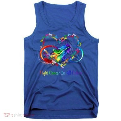 Fight Cancer Feather Ribbons Cool Gift Tank Top
