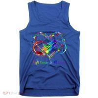 Fight Cancer Feather Ribbons Cool Gift Tank Top thumb 0