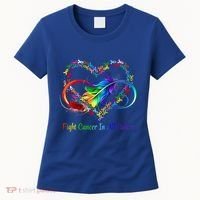 Fight Cancer Feather Ribbons Cool Gift Women's T-Shirt thumb 0