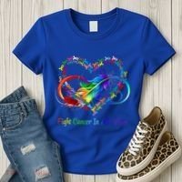 Fight Cancer Feather Ribbons Cool Gift Women's T-Shirt thumb 3