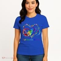 Fight Cancer Feather Ribbons Cool Gift Women's T-Shirt thumb 4