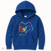 Fight Cancer Feather Ribbons Cool Gift Kids Hoodie thumb 0