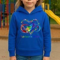 Fight Cancer Feather Ribbons Cool Gift Kids Hoodie thumb 3