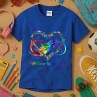 Fight Cancer Feather Ribbons Cool Gift Kids T-Shirt thumb 3