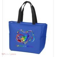 Fight Cancer Feather Ribbons Cool Gift Tote Bag thumb 3