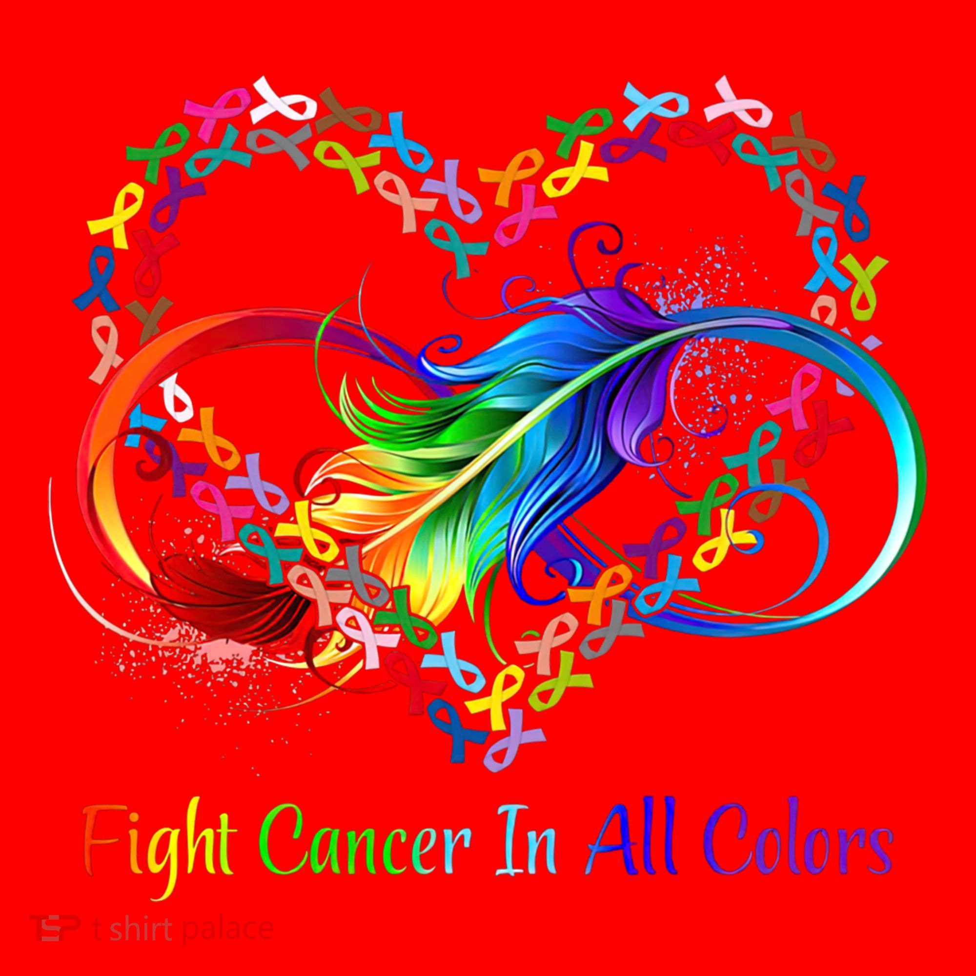 Fight Cancer Feather Ribbons Cool Gift Santa Hat