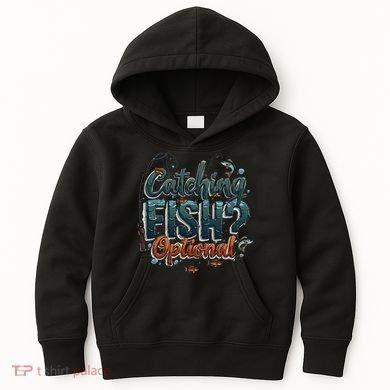 Fishing Catching Fish Optional Relaxing Required Kids Hoodie