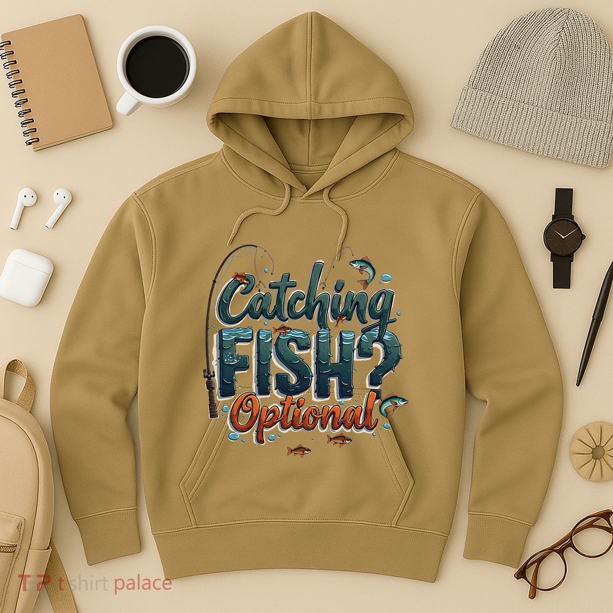 Fishing Catching Fish Optional Relaxing Required Hoodie