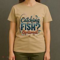 Fishing Catching Fish Optional Relaxing Required T-Shirt thumb 4
