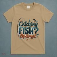 Fishing Catching Fish Optional Relaxing Required T-Shirt thumb 5